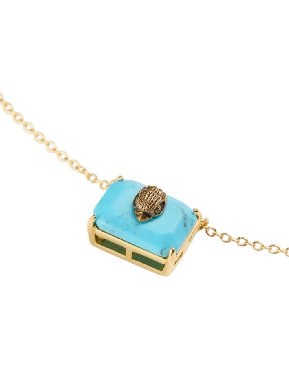 Kurt Geiger London Turquoise Eagle Head Pendant Necklace
